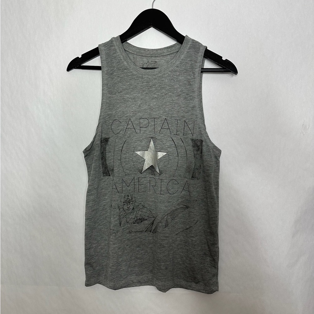 Marvel Captain America Star Graphic Tank Top Size Medium Fandom Superhero - Picture 4 of 6